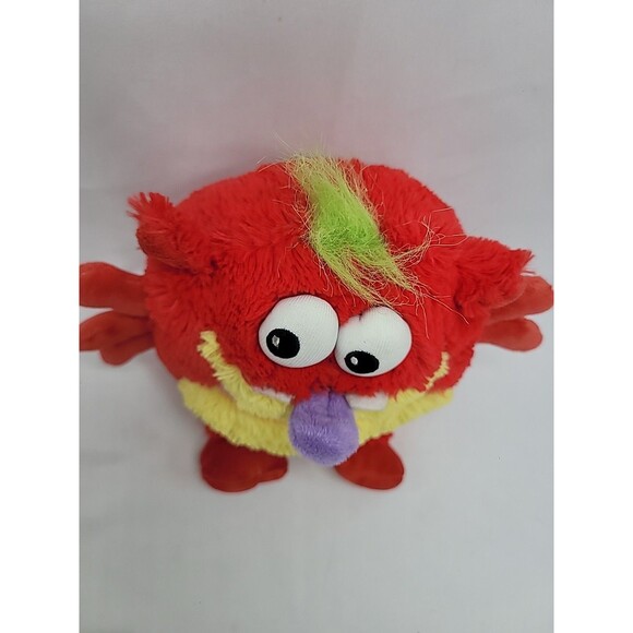 Mushabelly Alienoids Org  Plush 8" Red  Pink Yellow Mushkin Purple Tongue - Picture 5 of 11